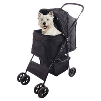 Produktbild von Flamingo Hundebuggy Anda Schwarz Faltbarer Buggy für Hunde aus Wasserabweisendem Polyester