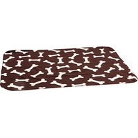 Produktbild von Flamingo Hundedecke aus Fleece mit Knochenmuster braun Größe L 150x130 cm