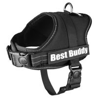 Produktbild von Flamingo Hundegeschirr Best Buddy Pluto Sicherheitsgeschirr aus Nylon Schwarz Größe XXL