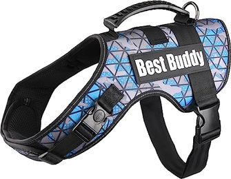 Produktbild von Flamingo Hundegeschirr Best Buddy Uranus Blau Camouflage Grid XXL 95-130cm