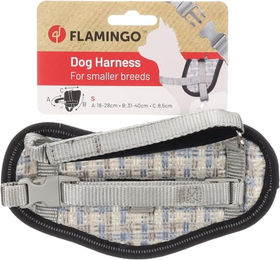 Flamingo Hundegeschirr Blau Grau Nylon Größe S – Bild 1 von 4