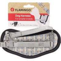 Produktbild von Flamingo Hundegeschirr Blau Grau Nylon Größe S