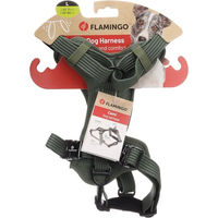 Produktbild von Flamingo Hundegeschirr Cami Grün aus Nylon Größe L