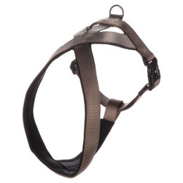 Produktbild von Flamingo Hundegeschirr Cross Abbi aus Nylon in Taupe Beige Größe M