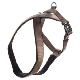 Produktbild von Flamingo Hundegeschirr Cross Abbi aus Nylon in Taupe Größe L