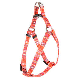 Produktbild von Flamingo Hundegeschirr Step & Go aus Nylon in Orange Rosa Weiß 30-40 cm