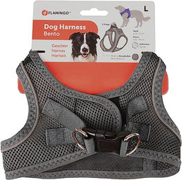 Flamingo Hundegeschirr Step&GO BENTO Grau Größe L 42-46cm – Bild 1 von 5