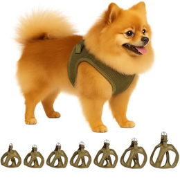 Flamingo Hundegeschirr Step&Go Bento Khaki Nylon Größe S für Welpen – Bild 1 von 5