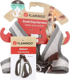Flamingo Hundegeschirr Step & Go Nelson Grau XS aus Nylon – Bild 1 von 5