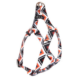 Produktbild von Flamingo Hundegeschirr Step & Go Stian aus Nylon weiß schwarz orange 35-50 cm