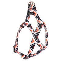 Produktbild von Flamingo Hundegeschirr Step & Go Stian aus Nylon weiß schwarz orange 35-50 cm