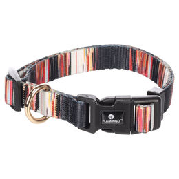 Flamingo Hundehalsband aus Nylon bunt Größe S stufenlos verstellbar – Bild 1 von 5