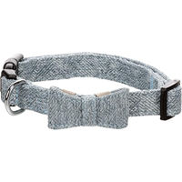 Produktbild von Flamingo Hundehalsband aus Nylon mit Schleife Blau Größe M 35-50cm
