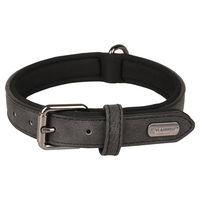 Produktbild von Flamingo Hundehalsband Delu Schwarz aus Kunstleder XL 47-57 cm