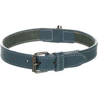 Produktbild von Flamingo Hundehalsband Denver aus Leder Blau Größe L 42-52cm 25mm
