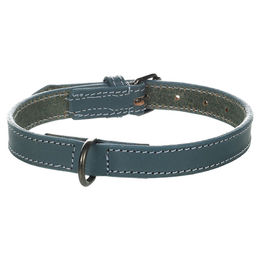 Flamingo Hundehalsband Denver aus Leder Blau Größe M 20 mm Breite – Bild 1 von 5