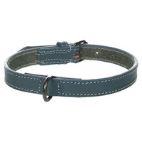 Produktbild von Flamingo Hundehalsband Denver aus Leder Blau Größe M 20 mm Breite