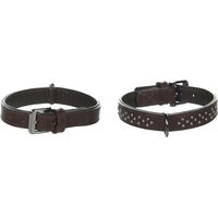 Produktbild von Flamingo Hundehalsband Denver Braun mit Nieten Größe L 35mm