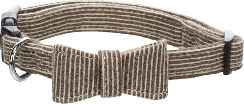 Flamingo Hundehalsband Herbert aus Nylon mit Schleife Hellbraun Größe S – Bild 1 von 5