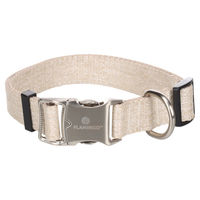 Produktbild von Flamingo Hundehalsband Lago beige Größe L mit verchromter Klickschnalle