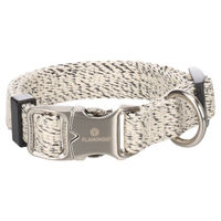 Produktbild von Flamingo Hundehalsband Lago Mini weiß schwarz Größe XS