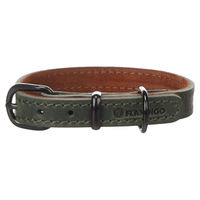 Produktbild von Flamingo Hundehalsband Montana aus Leder Grün Größe L