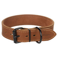 Produktbild von Flamingo Hundehalsband Montana aus Leder in Cognac Braun Größe L