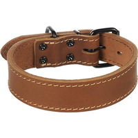 Produktbild von Flamingo Hundehalsband Montana aus Leder in Cognac Braun Größe M