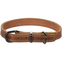 Produktbild von Flamingo Hundehalsband Montana aus Leder in Cognac Größe S 29,5-35,5cm