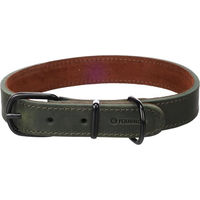 Produktbild von Flamingo Hundehalsband Montana Leder Grün Größe L 43,5-53,5cm