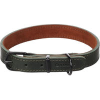 Produktbild von Flamingo Hundehalsband Montana Leder Grün Größe M