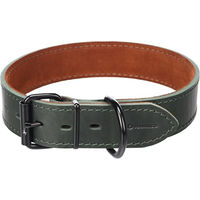 Produktbild von Flamingo Hundehalsband Montana Leder Grün XXL