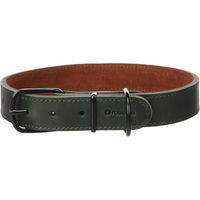 Produktbild von Flamingo Hundehalsband Montana Leder Grün XXL für Riesenrassen