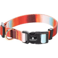 Produktbild von Flamingo Hundehalsband Naja Bunt aus Nylon Größe M stufenlos verstellbar mit Klickschnalle
