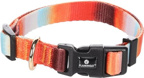 Flamingo Hundehalsband Naja Bunt aus Nylon Größe S 30-45cm – Bild 1 von 5