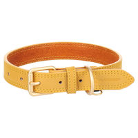 Produktbild von Flamingo Hundehalsband Virginia Gelb aus Leder Größe M wasserabweisend - 1 Stk.