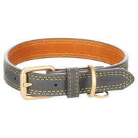 Produktbild von Flamingo Hundehalsband Virginia grau aus Leder Größe S