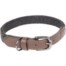 Produktbild von Flamingo Hundehalsband Yura aus Filz Schwarz/Braun 31-39 cm 20mm