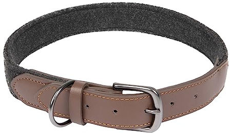 Flamingo Hundehalsband Yura aus Nylon Schwarz/Braun XXL 52-62 cm 30 mm – Bild 1 von 2
