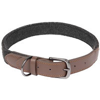 Produktbild von Flamingo Hundehalsband Yura aus Nylon Schwarz/Braun XXL 52-62 cm 30 mm