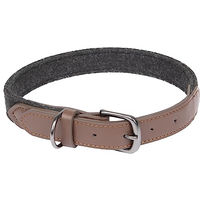 Produktbild von Flamingo Hundehalsband Yura Schwarz/Braun aus Nylon Größe L 43-53 cm 25 mm