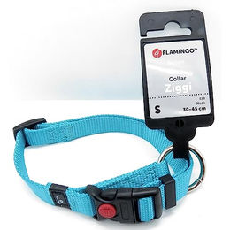 Flamingo Hundehalsband Ziggi aus Nylon in Türkis Größe S - 1 Stk. – Bild 1 von 4