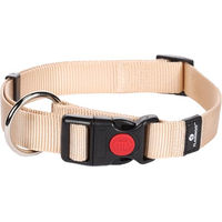Produktbild von Flamingo Hundehalsband Ziggi Beige Nylon Größe L 45-65cm mit Zugentlastung und Sicherheitsschloss