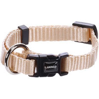 Produktbild von Flamingo Hundehalsband Ziggi Beige Nylon XS mit Zugentlastung stufenlos verstellbar