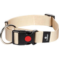 Produktbild von Flamingo Hundehalsband Ziggi Beige XL mit Zugentlastung und Sicherheitsschloss