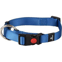 Produktbild von Flamingo Hundehalsband Ziggi Blau Nylon Größe M 40-55cm mit Zugentlastung und Sicherheitsschloss - 1 Stk.