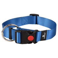Produktbild von Flamingo Hundehalsband Ziggi Blau XL aus Nylon mit Zugentlastung und Sicherheitsschloss - 1 Stk.
