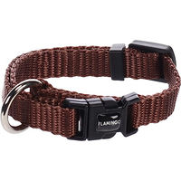 Produktbild von Flamingo Hundehalsband Ziggi Braun Nylon XS mit Zugentlastung stufenlos verstellbar 15-25cm
