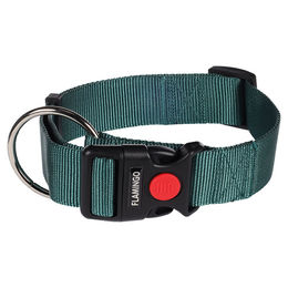 Flamingo Hundehalsband Ziggi dunkelgrün XL mit Zugentlastung und Sicherheitsschloss - 1 Stk. – Bild 1 von 5