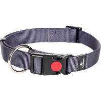 Produktbild von Flamingo Hundehalsband Ziggi Granitblau Nylon Größe L 45-65cm mit Zugentlastung und Sicherheitsschloss